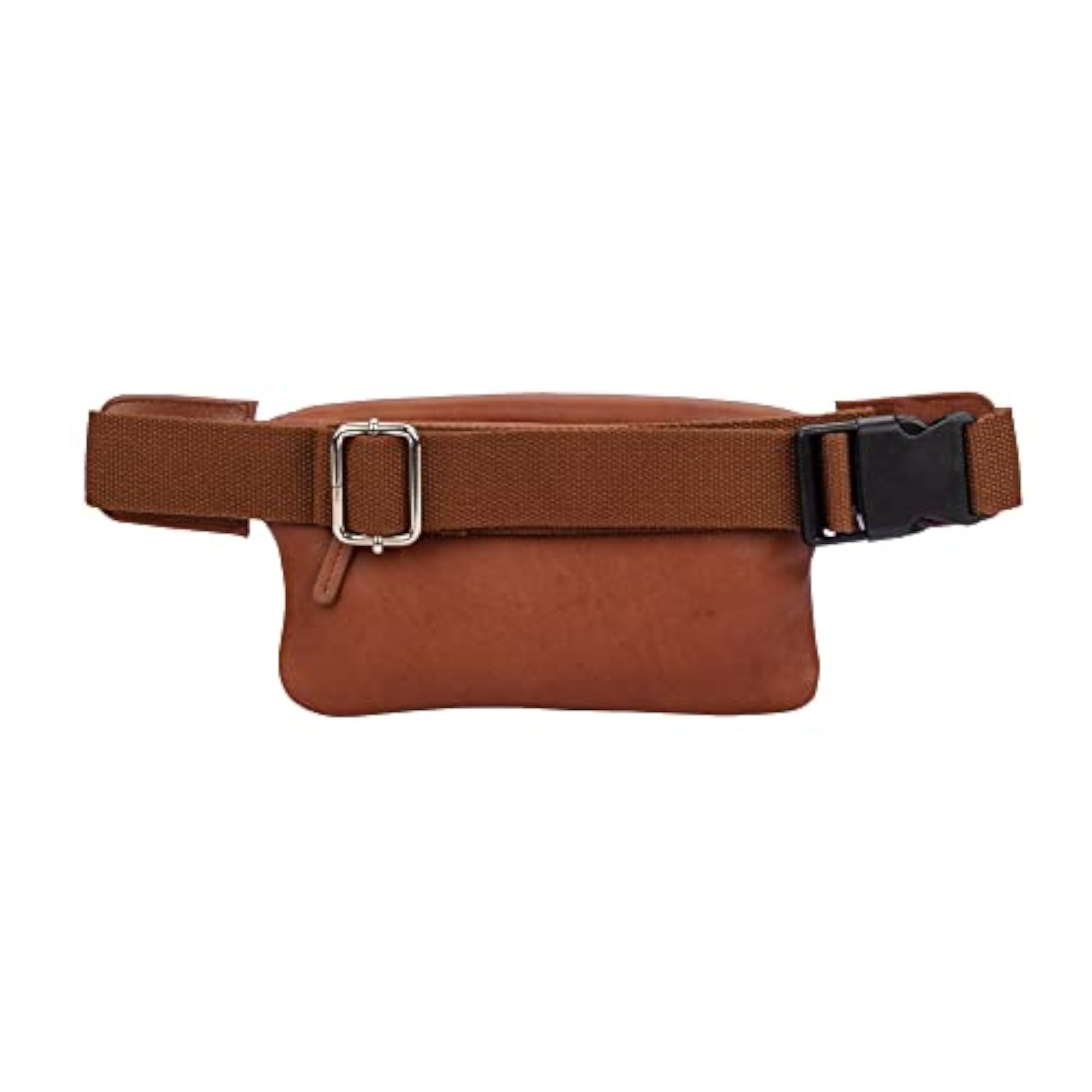 Stylish Leather Waist Pack with Zipper Pockets